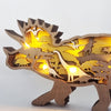 Wooden Layered Dinosaur Decor