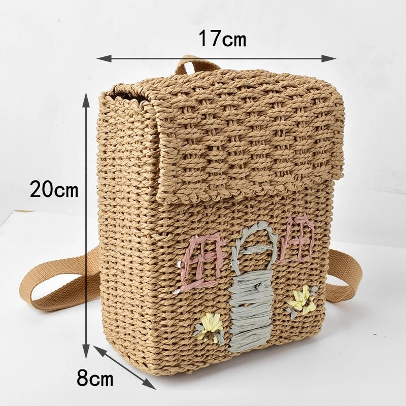 Little Hut Woven Backpack