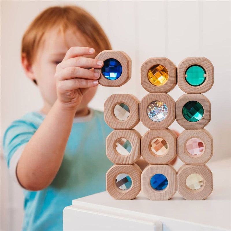 Montessori Wooden Crystal Blocks