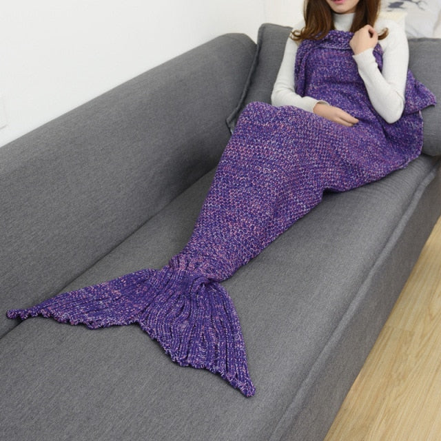 Knitted Mermaid Blanket