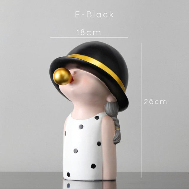 Bubble-blowing Kids Statue