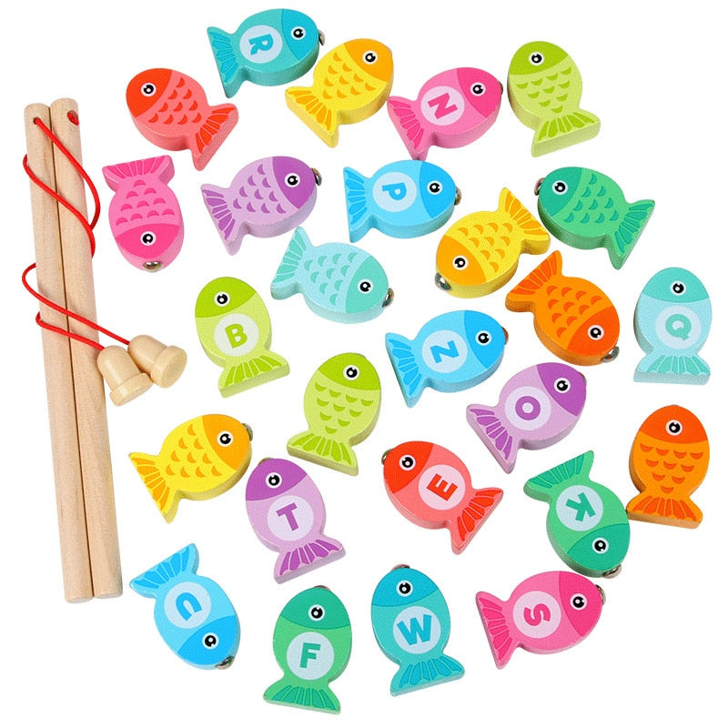 Montessori Wooden Fishing Toy