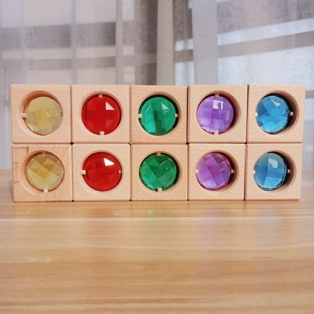 Montessori Wooden Crystal Blocks
