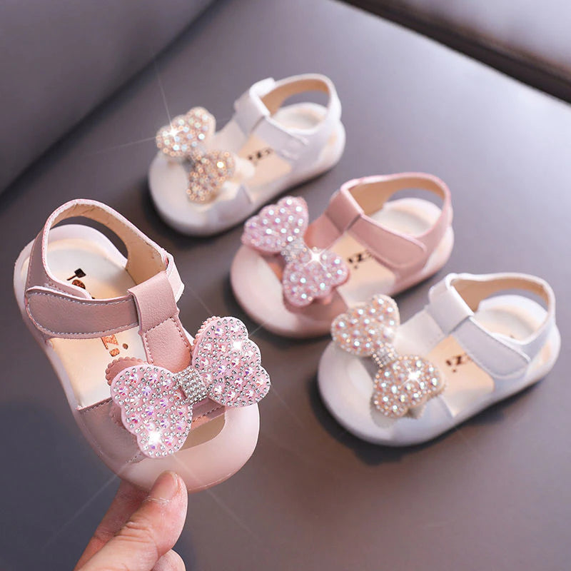 Krystal Ribbon Sandals
