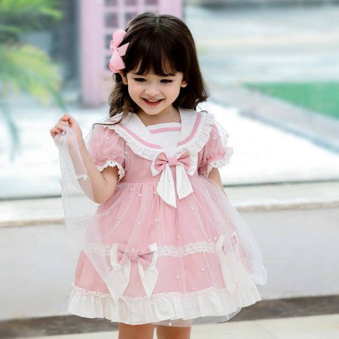 Pink Ribbon Dress - Mille Kids