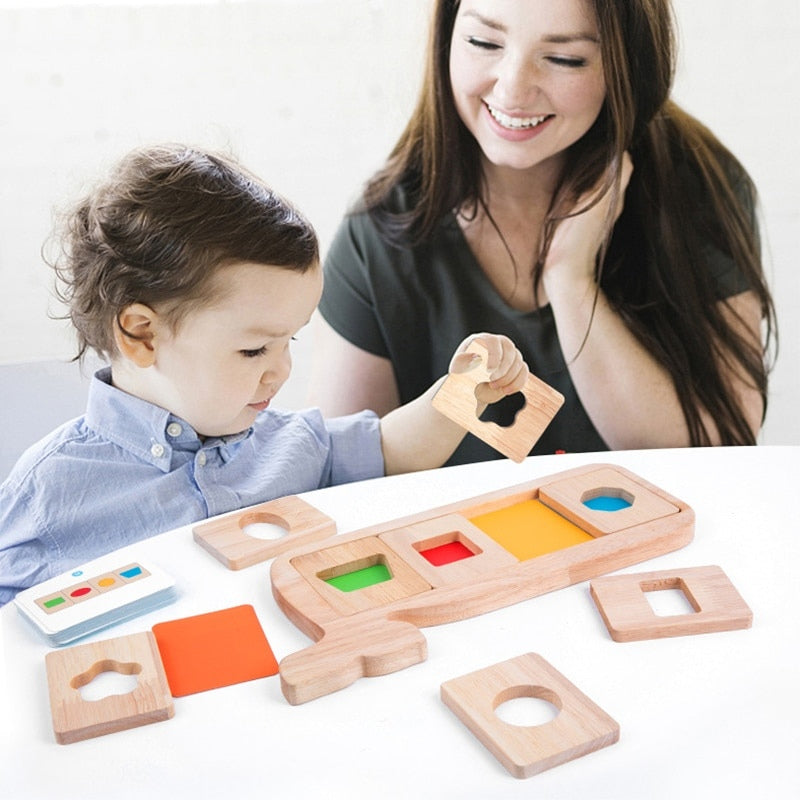 Wooden Whale Matching Puzzle