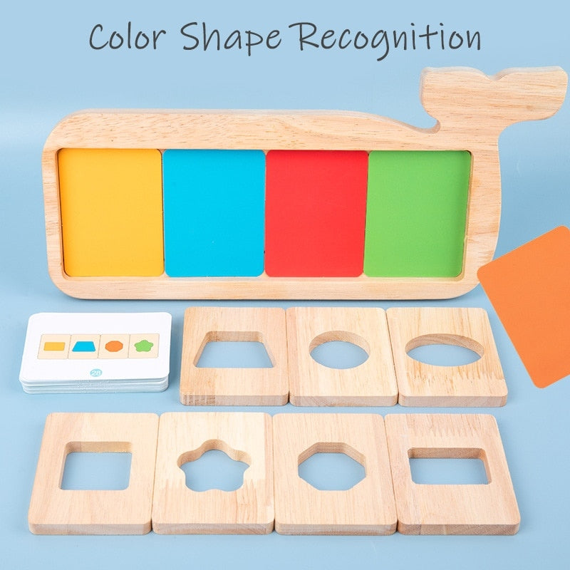 Wooden Whale Matching Puzzle