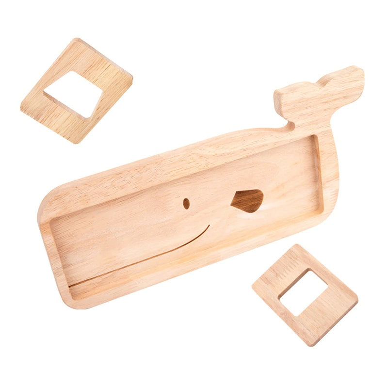 Wooden Whale Matching Puzzle