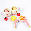 Wooden Strawberry Tea Set